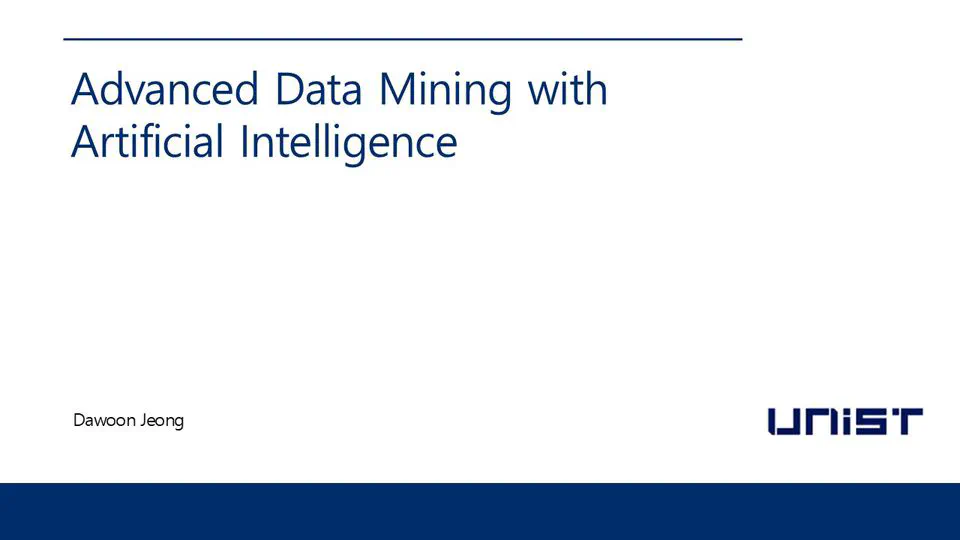 Advanced Data Mining with Artificial Intelligence (BAT51201)